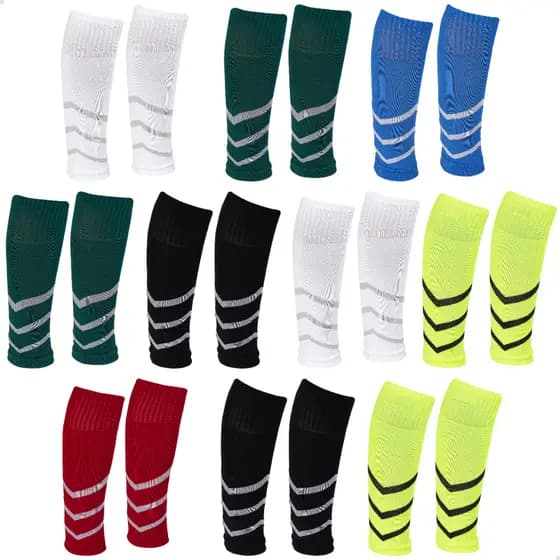 Kit 10 Pares Canelito Poliamida Meião Cortado Futebol Meias Esportivas Proteção Juvenil Adulto