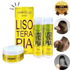 Kit lisoterapia shampoo + condicionador + máscara hidratante 300ml
