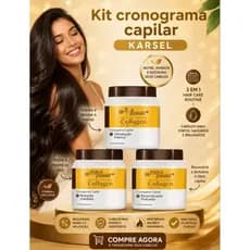 Kit Cronograma capilar - Hidratação, Nutrição e Reconstrução 300g - Karsel