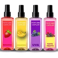 KIT 4 PERFUME CAPILAR ALTA FIXAÇÃO NO CABELO DE QUALIDADE PREMIUM