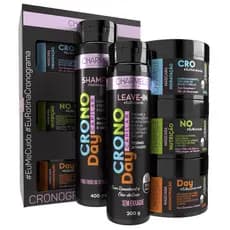 KIT CRONOGRAMA CHARMELLE COSMÉTICOS 5 ITENS CRONODAY CAPILAR HIDRATAÇÃO NUTRIÇÃO E RECONSTRUÇÃO