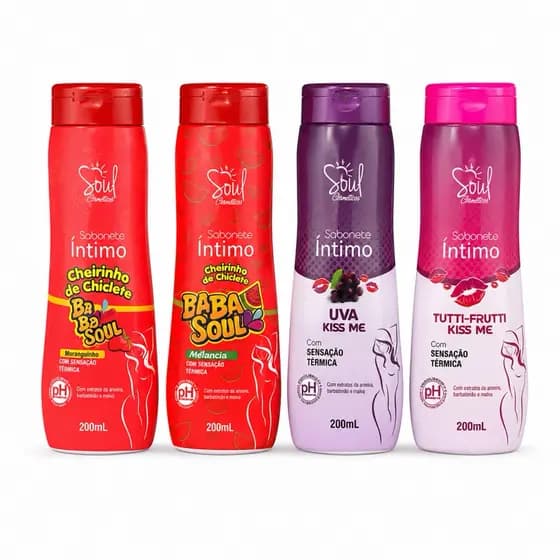 kit 12 Sabonetes Íntimos Babasoul  200ml
