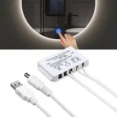 Espelho De Banheiro USB 5V LED Controle De Luz De Toque Sensor Dimmer Switch DIY Mesa De Molho Regulável Maquiagem Lâmpada De Backlight