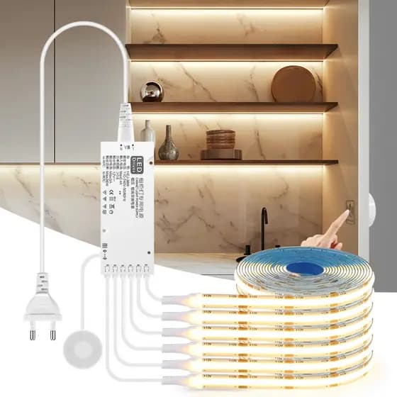 Fita LED Multi-Peças Em Uma COB Com Interruptor De Sensor De Toque Regulável Para Armário De Cozinha Iluminação De