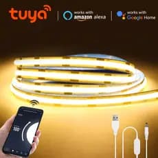 Tuya Smart Life Fita LED WiFi USB 5V COB 320LEDs/M Controle Remoto Regulável Trabalho Com Alexa Google Home