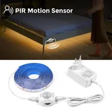 Fita Adesiva Sem Fio PIR Sensor De Movimento Luzes De LED 12V À Prova D'água Auto ON/OFF Switch Stairs Wardrobe Cozinha Quarto De Dormir Noturnas