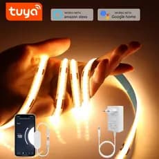 Luz De Tira LED TUYA Smart COB Funciona Com Controle De Voz Alexa Google Home APP