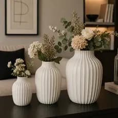 Kit de 3 Vasos Decorativos Para Sala, Quarto, Escritório  Vaso Pequeno para Plantas Artificiais