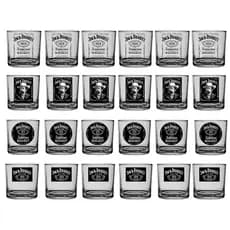 Conjunto 24/12 copos de whisky vidro personalizado 265ml jack daniel's!