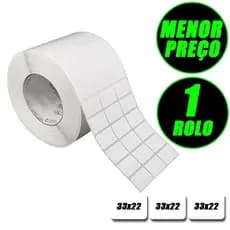 Rolo Etiqueta 33x22 3 Colunas Couche Adesiva Balança 1 Rolo Zebra Elgin