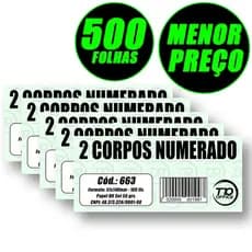 Bloco Comanda Numerada 2 Corpos 100f / 5bl / T10 Office