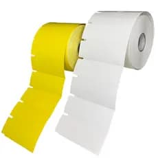Etiqueta Gôndola 80x30 Couche Cartão Gap Zebra Argox Elgin Rolo Branca Amarela 30m