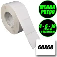 Rolos Etiqueta 60x60 Térmica Adesiva Balança Pacote Com 4 6 10 Rolo Zebra Elgin