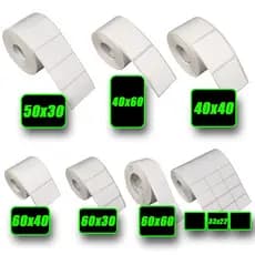 Etiqueta Adesiva Térmica Para Balança 60X60 60X80 33X22 40X40 40X60 50X30 60X30 60X40 100X30 100X50
