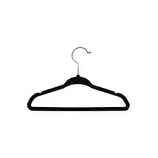 Cabide Veludo Slim Preto Kit 50 pçs