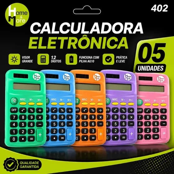 Calculadora Colorida 8 Dígitos Pequena Pilha Escritório Escola Alunos Professor Caixa Rapida Precisa Uso Diário