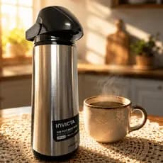 Garrafa Invicta Air Pot Inox Slim 1,8L Ideal para Casa Escritório e Eventos Premium Aço Inox Premium