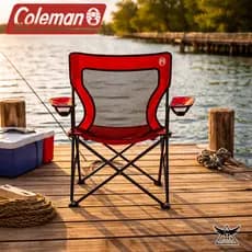Cadeira Coleman Premium Dobrável Pesca Luxo Portátil Compacta | Bolsa Transporte |150kg Conforto Top