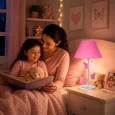 Abajur Quarto Luminária Infantil Decoração de Borboletas