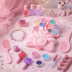 Kit Maquiagem Infantil Criança Presente Sombra Batom Espelho Rímel Blush Presente