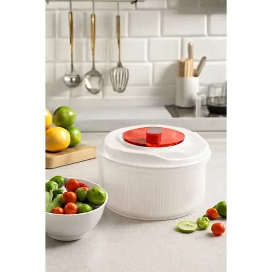 Centrifugador Salada Escorredor Giratório Secador Folhas Verduras Fruta Peneira Agua