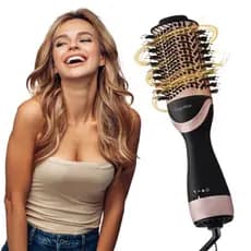 Escova Elétrica Mágica 4 em 1 Ionica Alisadora Secadora Modela e Reduz o Frizz 110V Profissional Premium