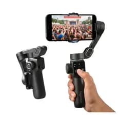 Estabilizador De Smartphone Profissional Gimbal Rastreio Facial Bluetooth Haste Extensora 20 cm 3 Eixos