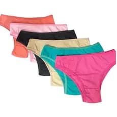 Kit C/6 Calcinha Tanga Básica Dia a Dia