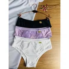 Kit c/ 3 Calcinhas Tanga Reforçada em Microfibra Luxo direto da Fábrica