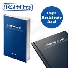Livro De Protocolo De Correspondência 104 Folhas Registro Portaria E Recepção Azul Profissional Controle De Documentos E