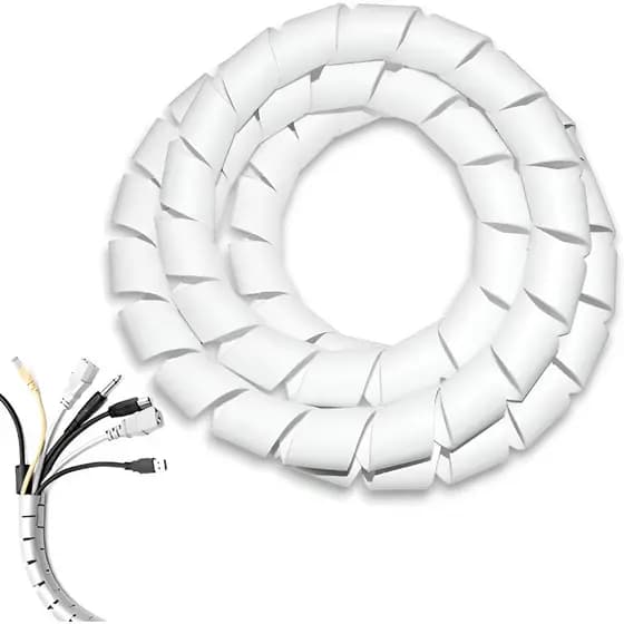 Organizador de Fios e Cabos com Aplicador 20mm x 2m Branco Material Durável Fácil de Reutilizar