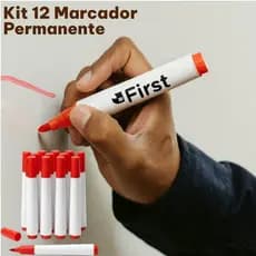 Kit 12 Canetas vermelha para Quadro Branco com Tinta de Secagem Rápida e Ponta Resistente