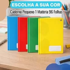 Cadernos Brochura Pequeno Capa Dura Costurado Reforçado 96 folhas Pautadas Anotações e Estudos