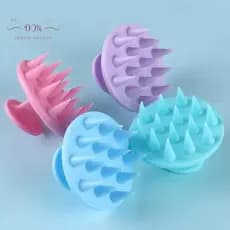 Escova Massageadora De Silicone Couro Cabeludo