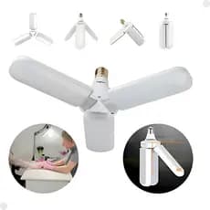 Lâmpada Led Pétala 45w Dobrável Bivolt Luz Branca Forte - Branco-frio