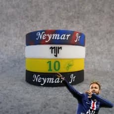 Pulseira De Silicone Trançado De Signature / Signature / Brasil No. 10 / Estrela / Neymar