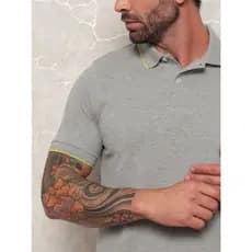 Polo Masculina Algodão 100% Lisa Manga Curta Conforto Premium Sharkscope