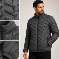 Jaqueta Puffer Masculina Gola Alta Importada Leve Térmica Premium Inverno