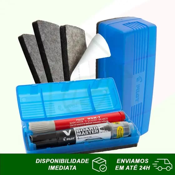 Apagador Para Quadro Branco Com Estojo FlipTop 150N - OU - Refil Com 3 Unidades Pilot