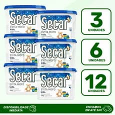 Kit Promocional Anti Mofo Desumidificador Secar Original Kids 180g Evita Umidade Fungos Cheiro Guarda Gavetas Armários Roupas