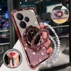 Capa Para Realme C53 C51 C63 C61 , NOTE 50 De Telefone À Prova De Choque 3D Suporte Espelho De Maquiagem Nova Pulseira M