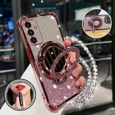 Capa Para Samsung A14 A24 4G A25 A34 5G A54 5G De Telefone À Prova De Choque 3D Suporte Espelho De Maquiagem Nova Pulsei