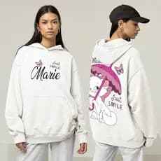 Moletom Gata Marie Just Smile Filme Blusa De Frio Desenho Casaco Em Algodão Presente