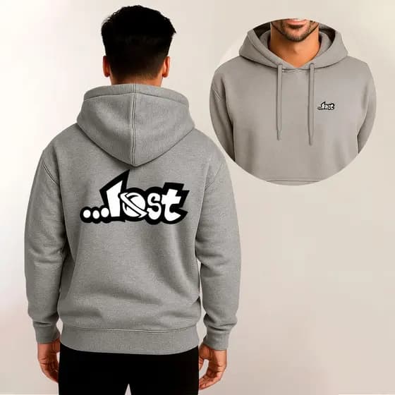 Blusa de Frio Moletom Masculino Lost Logo Streetwear Skate Moda Urban Premium Casual Inverno