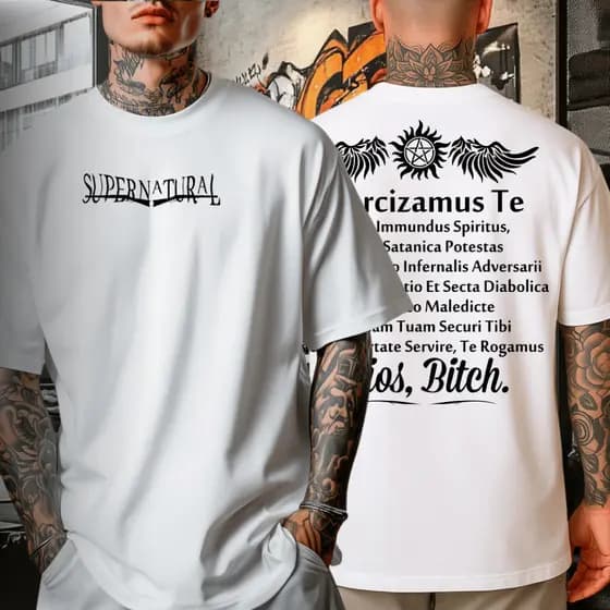 Camiseta Over Série Sobrenatural Dean Whinchester Sam Camisetão Supernatural Unissex 100% Algodão