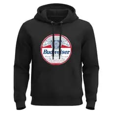 Moletom Canguru Masculino Budweiser Blusa de Frio Retrô Casaco Algodão Envio Rápido!
