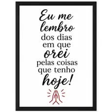 Quadro 35x45 Resina Para Caixa De Luz UM DIA TUDO AQUI JA FOI UM SONHO MÃOZINHA PORTA CHAVES pino prata (moldura preta