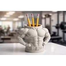 Escultura Decorativa Torso Musculoso – Organizador e Porta-Objetos Moderno