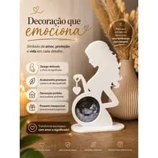 Escultura Decorativa Gestante com Ultrassom – Amor em Cada Detalhe (Impressão 3D)