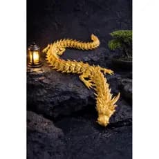 Dragão Articulado Escultura Decorativa Flexível em Impressão 3D
